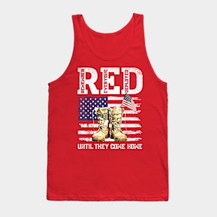 RED Friday Remember Everyone deployed every friday veterans Tank Top